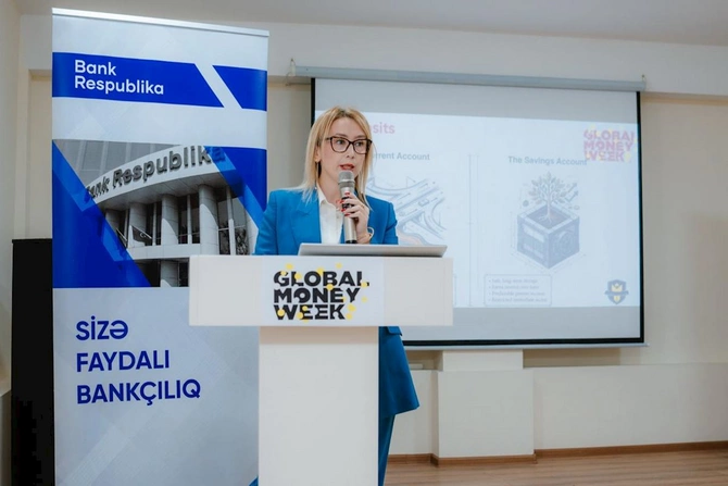 Bank Respublika Oxbridge Akademiyasında Qlobal Pul Həftəsinə həsr olunmuş tədbir keçirdi — FOTOLAR