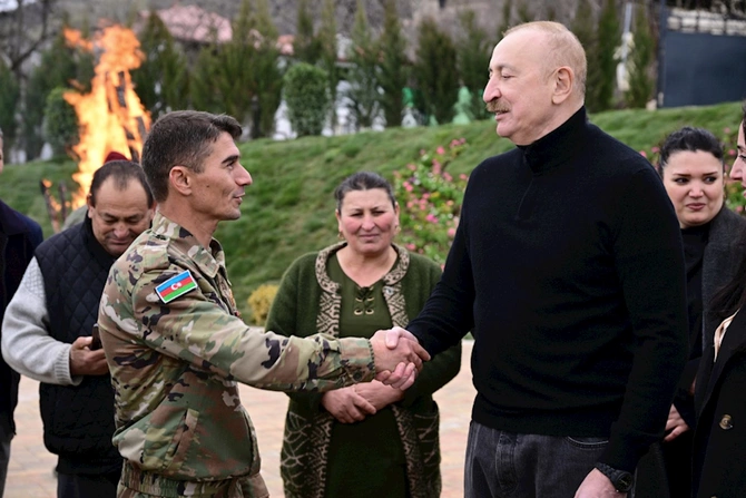 Prezidentlə xanımı Xocavəndə getdi — FOTOLAR