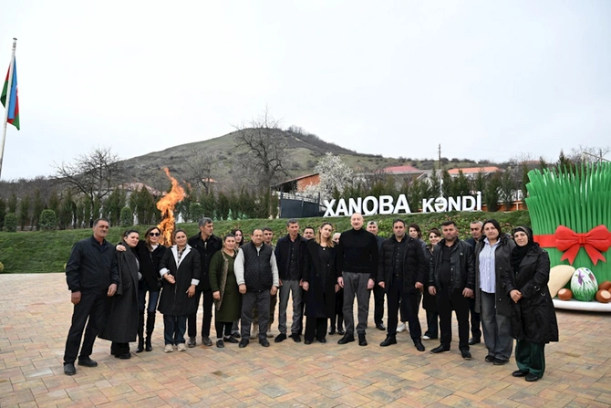 Prezidentlə xanımı Xocavəndə getdi — FOTOLAR