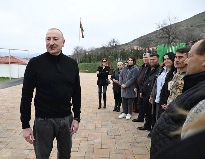 Prezidentlə xanımı Xocavəndə getdi — FOTOLAR