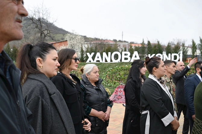 Prezidentlə xanımı Xocavəndə getdi — FOTOLAR