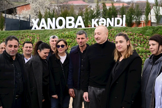 Prezidentlə xanımı Xocavəndə getdi — FOTOLAR