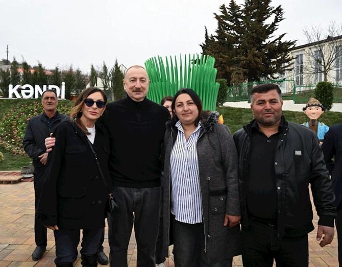 Prezidentlə xanımı Xocavəndə getdi — FOTOLAR