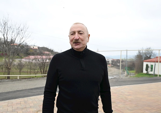 Prezidentlə xanımı Xocavəndə getdi — FOTOLAR