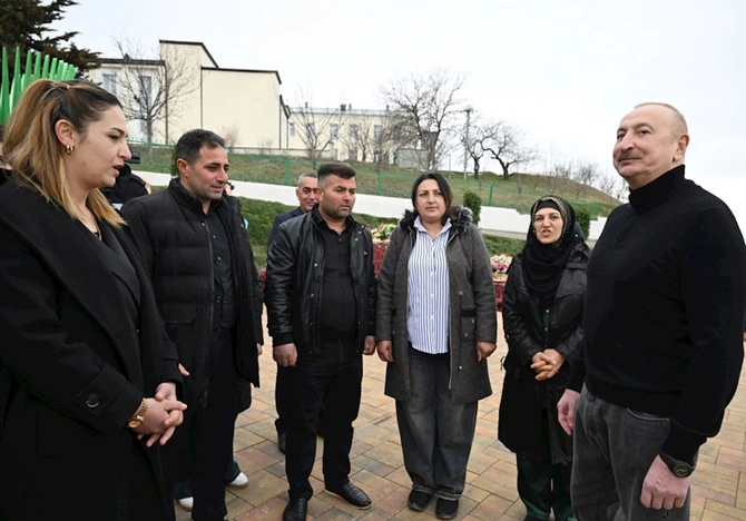 Prezidentlə xanımı Xocavəndə getdi — FOTOLAR