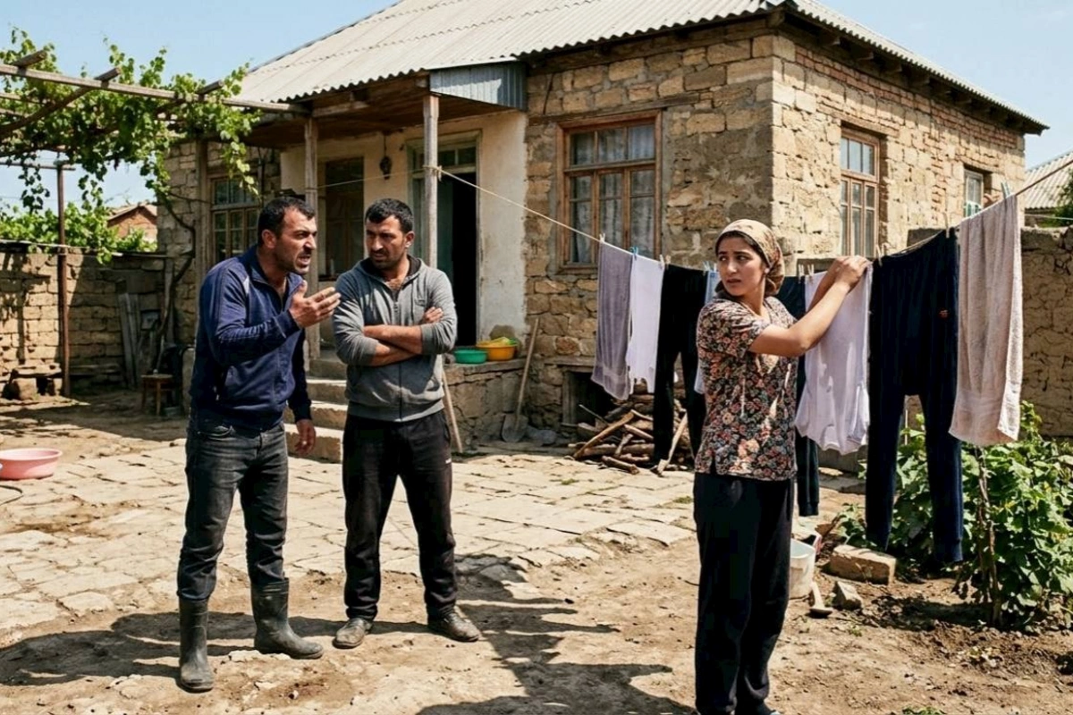 Qardaşı arvadını döydü — Bu evdən çıx get