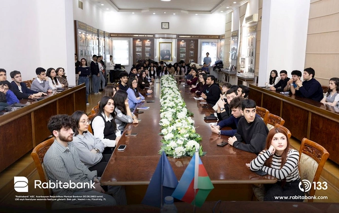 Rabitəbank Qlobal Pul Həftəsi 2026 çərçivəsində tələbələr üçün maarifləndirici təşəkküslə çıxış edib — FOTOLAR