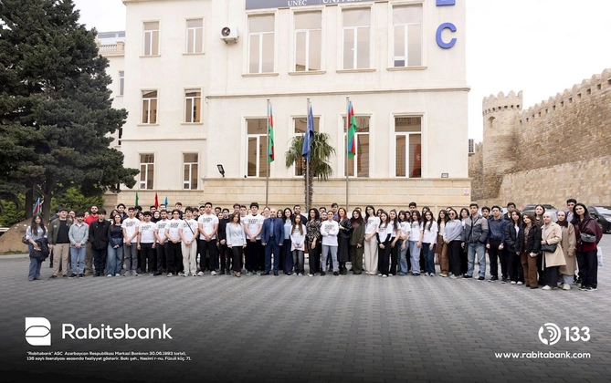 Rabitəbank Qlobal Pul Həftəsi 2026 çərçivəsində tələbələr üçün maarifləndirici təşəkküslə çıxış edib — FOTOLAR