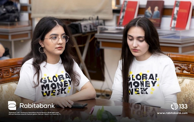 Rabitəbank Qlobal Pul Həftəsi 2026 çərçivəsində tələbələr üçün maarifləndirici təşəkküslə çıxış edib — FOTOLAR