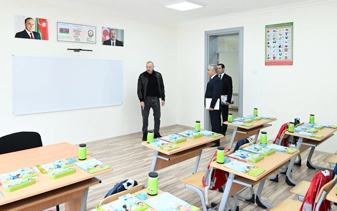 İlham Əliyev Şamaxı Avropa liseyinin yeni binasının açılışında iştirak etdi — FOTOLAR İlham Əliyev Şamaxı Avropa liseyinin yeni binasının açılışında iştirak etdi — FOTOLAR