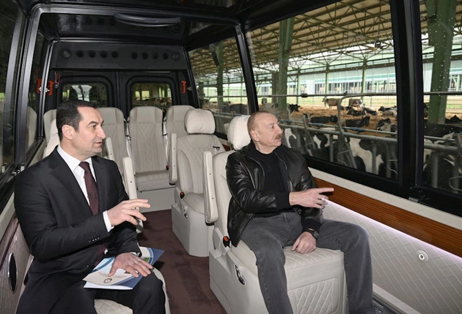 Prezident Şamaxıda Şirvan Aqro heyvandarlıq kompleksinin açılışında iştirak etdi — FOTOLAR