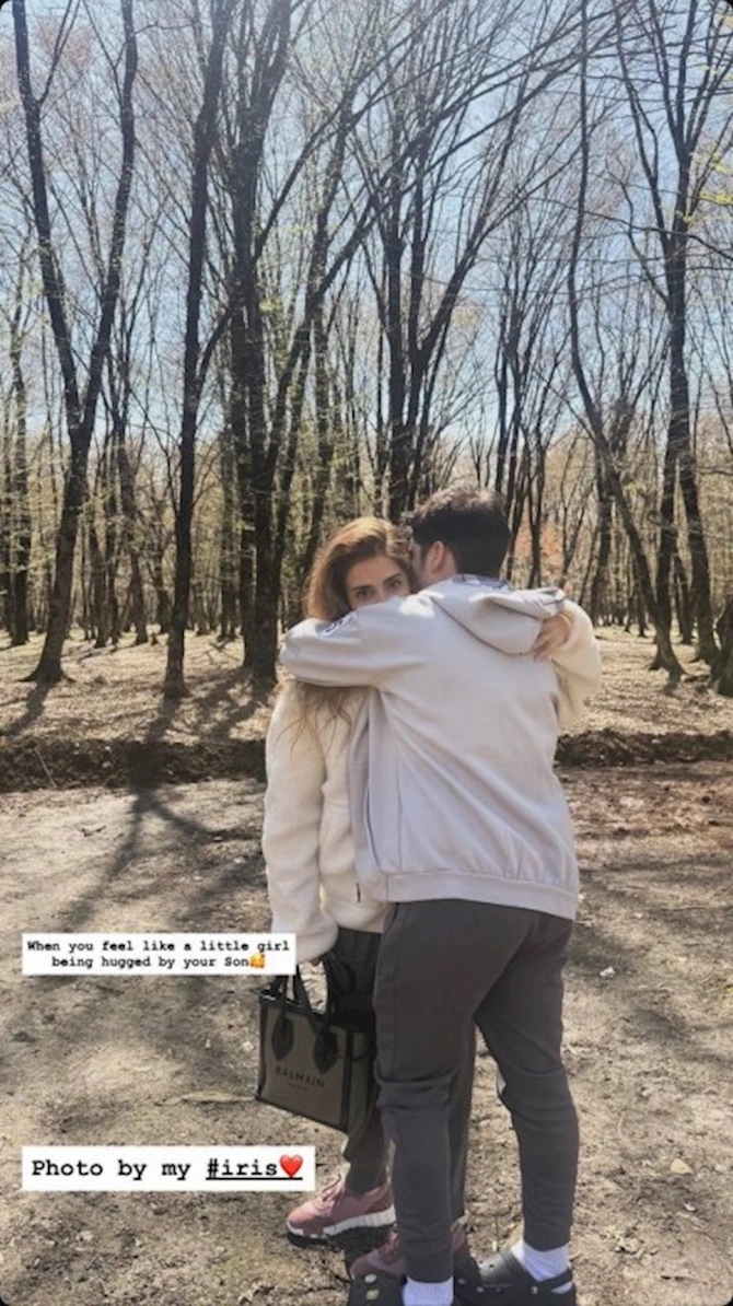 Leyla Quliyeva oğlu ilə — FOTO
