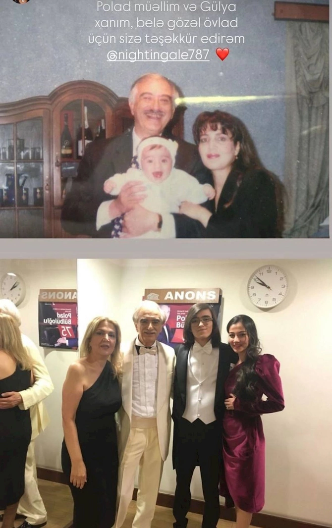Polad Bülbüloğlunun qızı ilə şəklini paylaşıb bu sözləri yazdı