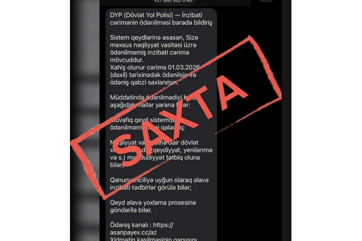 DYP vətəndaşlara müraciət etdi: Bu mesajlara aldanmayın