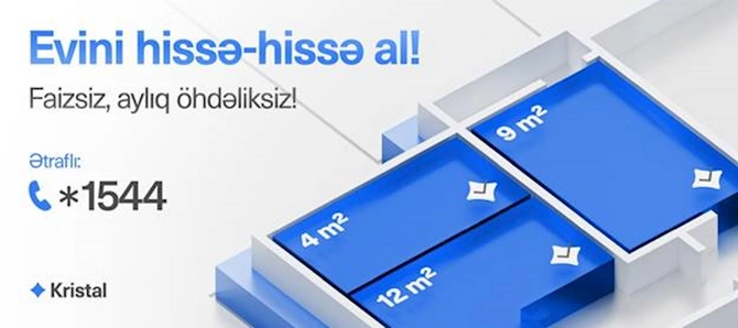 “Biləcəri” layihəsində sərfəli qiymətə tam təmirli mənzillər — “Kristal!”