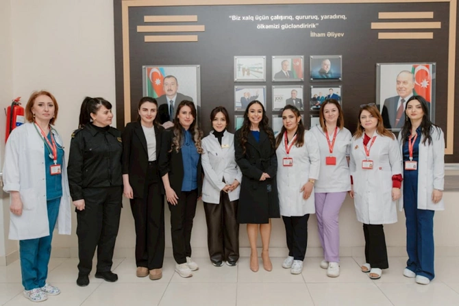 Leyla Əliyeva Bakıdakı Uşaq Klinik Xəstəxanasında — FOTOLAR