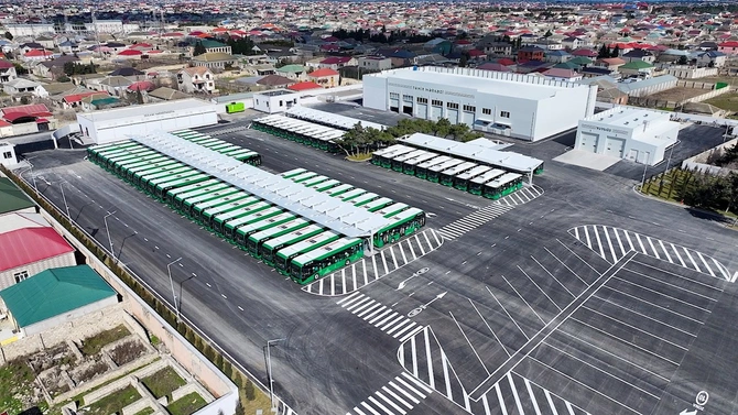 Xəzər rayonunda “Albalılıq elektrik avtobus deposu” istifadəyə verildi — FOTOLAR Xəzər rayonunda “Albalılıq elektrik avtobus deposu” istifadəyə verildi — FOTOLAR