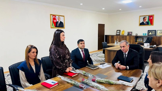 Hacıqabul Rayon İcra Hakimiyyətində 8 Mart — Beynəlxalq Qadınlar Günü münasibətilə görüş keçirildi (FOTOLAR)