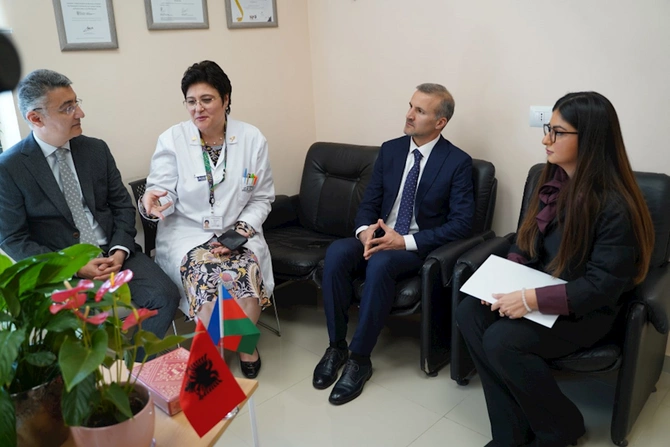 Leyla Əliyevanın təşəbbüsü ilə Albaniyada istifadəyə verilən Xəstəxana Mərkəzinin pediatrik sedasiya otağı — FOTOLAR