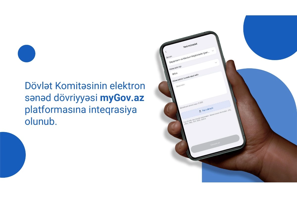 Dövlət Komitəsinin elektron sənəd dövriyyəsi myGov platformasına inteqrasiya olunub