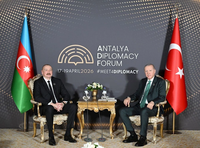 Antalyada İlham Əliyevlə Ərdoğanın görüşü keçirilir — FOTOLAR