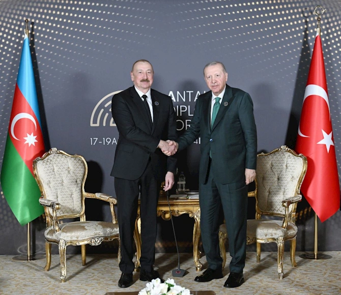 Antalyada İlham Əliyevlə Ərdoğanın görüşü keçirilir — FOTOLAR