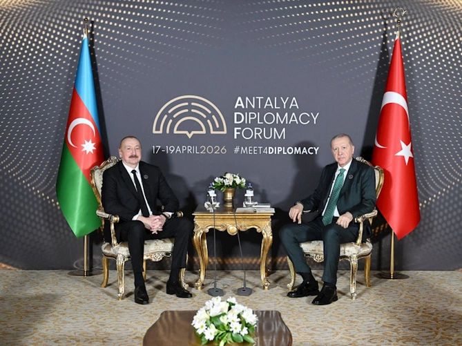 Antalyada İlham Əliyevlə Ərdoğanın görüşü keçirilir — FOTOLAR