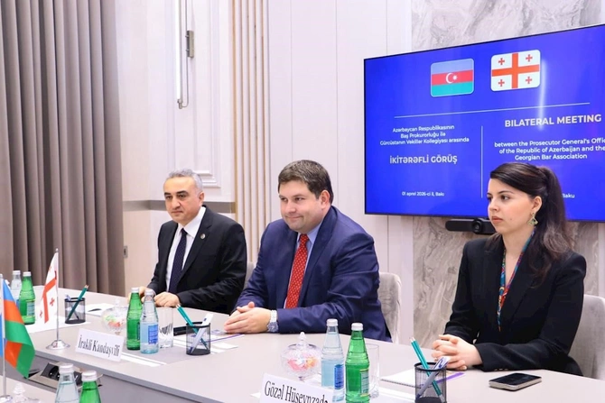 Gürcüstan Vəkillər Kollegiyasının sədri Azərbaycana rəsmi səfər edib — FOTOLAR