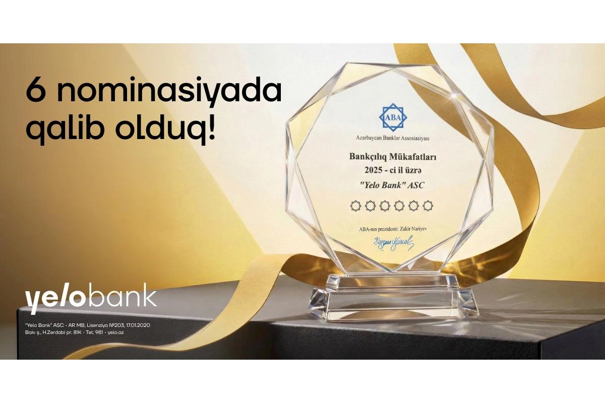 Yelo Bank 6 nominasiya üzrə qalib seçildi