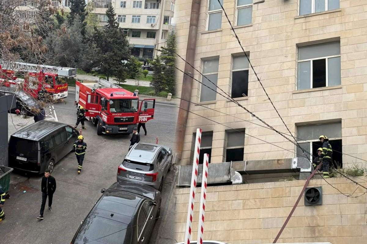 Bakıda şadlıq evi yandı — FOTOLAR