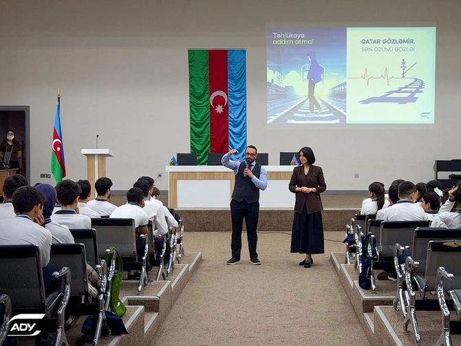 ADY Xırdalan şagirdlərinə təhlükəsiz hərəkət mövzusunda təlim keçdi — FOTOLAR