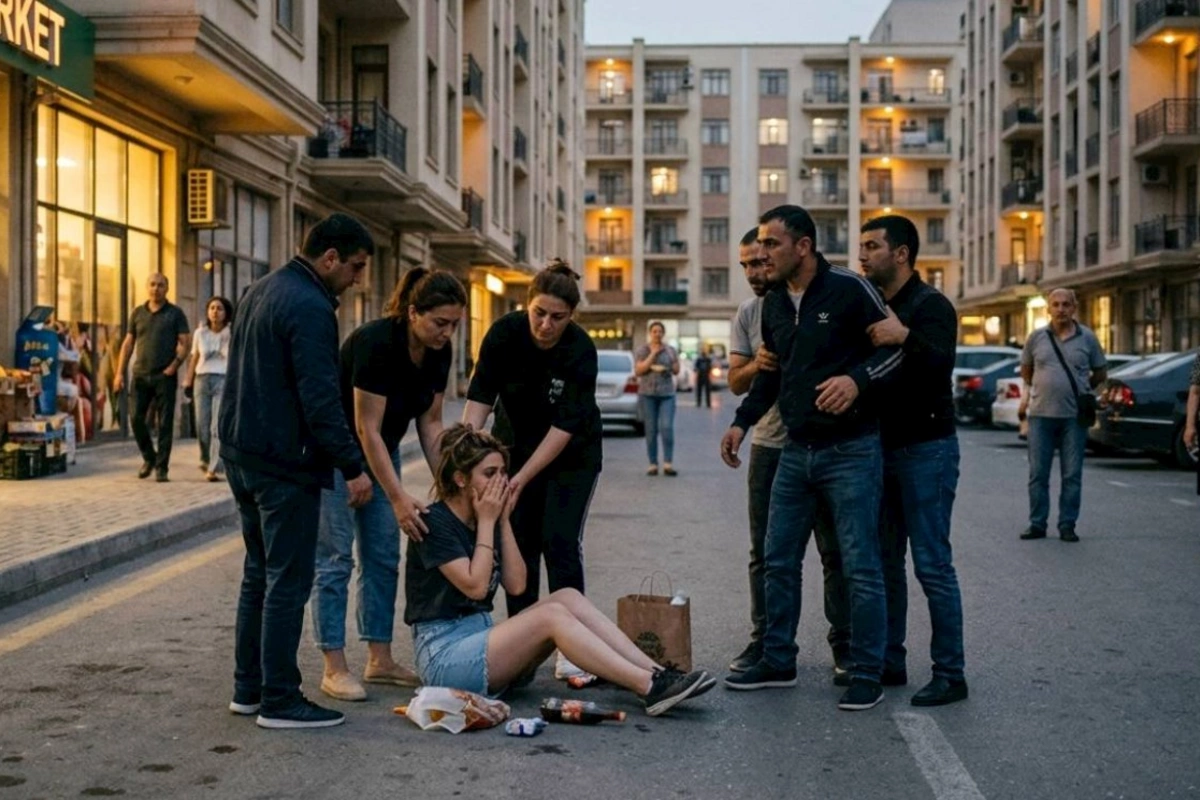 Masazırda şortik geyinən qadın dindar kişi tərəfindən döyüldü — Sənin yiyən yoxdur?