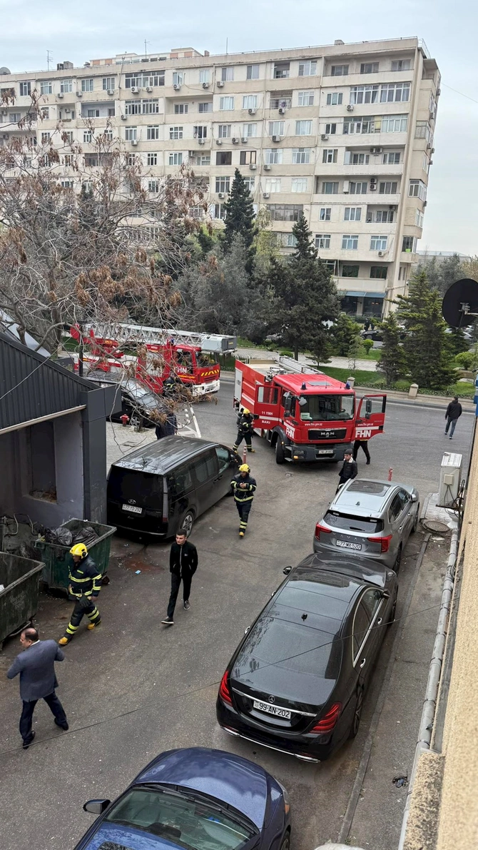 Bakıda şadlıq evi yandı — FOTOLAR