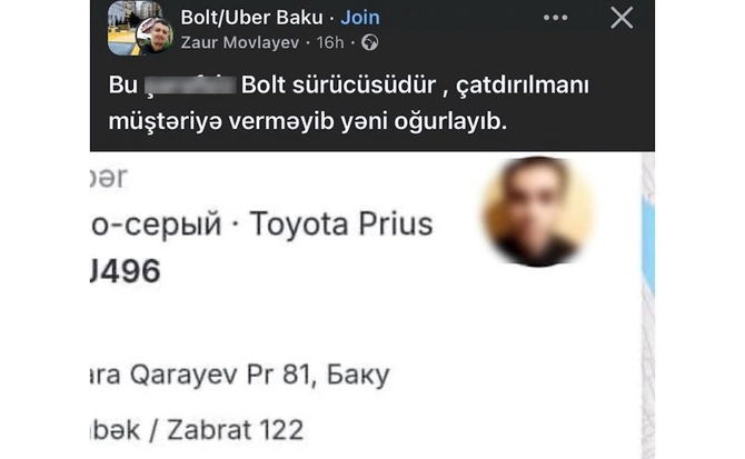Boltdan şikayət — Məhsulu götürüb qaçdı Boltdan şikayət — Məhsulu götürüb qaçdı