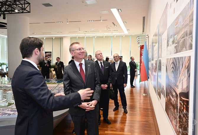 Latviya Prezidenti “Bakı Ağ Şəhər”də — FOTOLAR Latviya Prezidenti “Bakı Ağ Şəhər”də — FOTOLAR