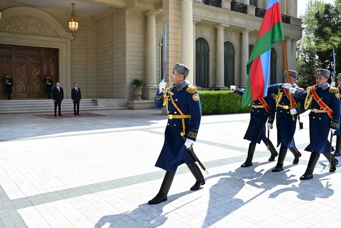 Latviya Prezidentinin rəsmi qarşılanma mərasimi — FOTOLAR