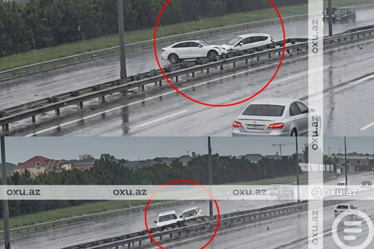 Aeroport şosesində qorxunc qəzanın ANBAAN GÖRÜNTÜLƏRİ