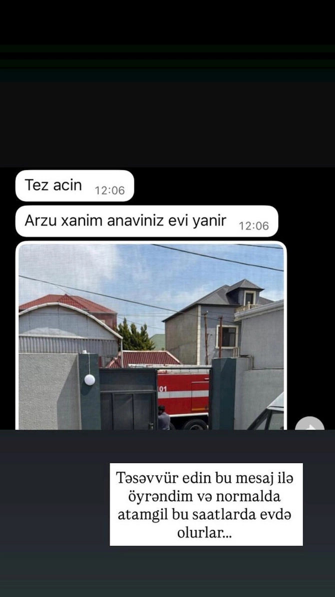 Azərbaycanda bloqerin evi yandı — FOTOLAR