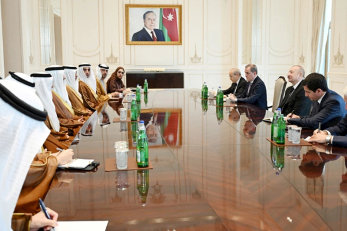 İlham Əliyev Qəbələdə BƏƏ-nin nümayəndə heyətini qəbul etdi — FOTOLAR