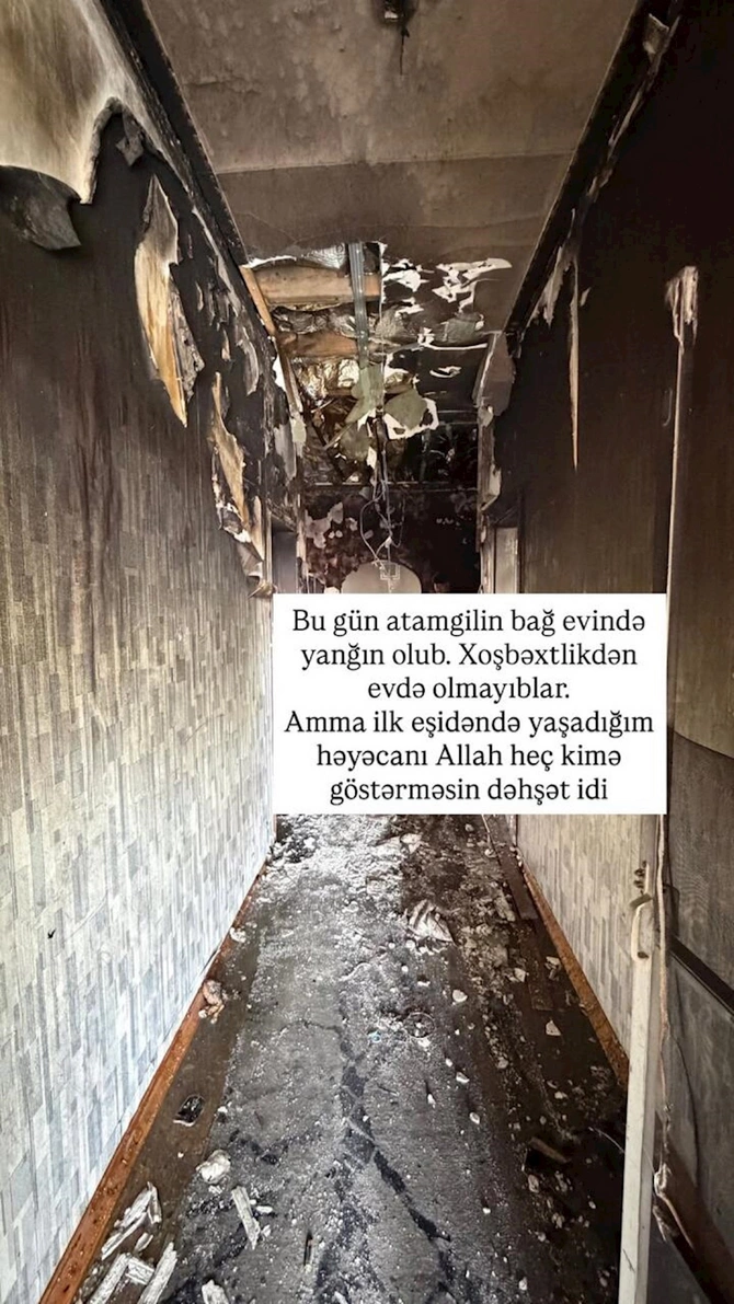 Azərbaycanda bloqerin evi yandı — FOTOLAR