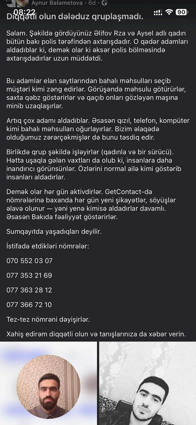 Sizi də aldada bilərlər — Bu şəxslərin fotolarına diqqətlə baxın