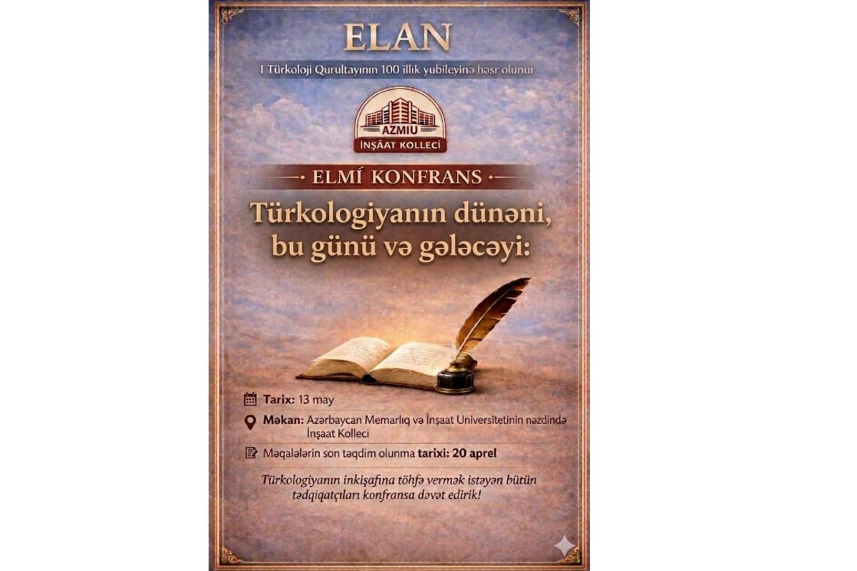 “I Türkoloji Qurultayın 100 illik yubileyi”nə həsr olunmuş beynəlxalq elmi konfrans keçiriləcək