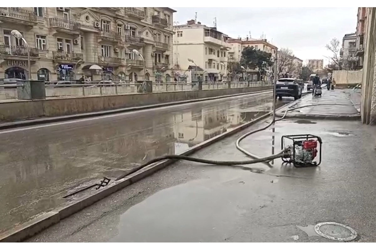 Nərimanovda tunelin ətrafındakı su kütləsi aradan qaldırıldı — VİDEO