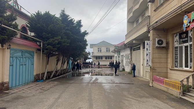 ADSEA sədri üzərində evlər tikilən kollektorun çökdüyü ərazidə olub — FOTOLAR