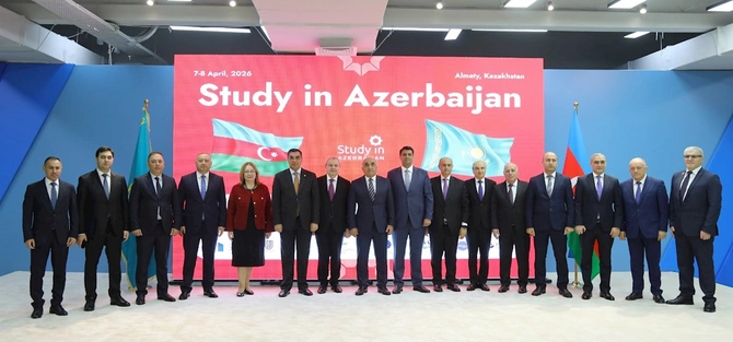 Qazaxıstanda “Study in Azerbaijan” təhsil sərgisinin açılışı baş tutub — FOTOLAR
