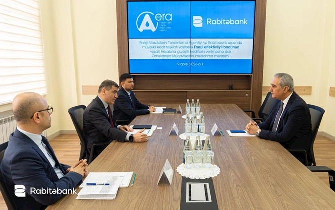 Enerji Məsələlərini Tənzimləmə Agentliyi və “Rabitəbank” ASC arasında əməkdaşlıq müqaviləsi imzalanıb — FOTOLAR