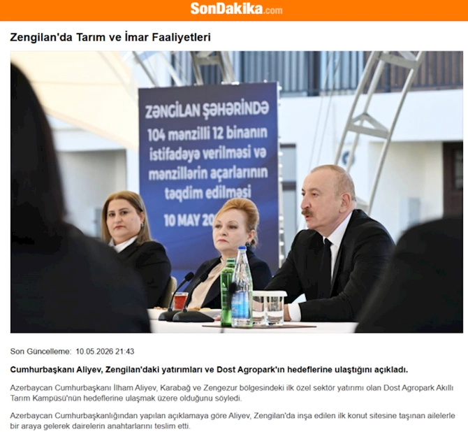 Dünya mediası Prezidentin Zəngilanda verdiyi mesajlardan yazır — FOTOLAR Dünya mediası Prezidentin Zəngilanda verdiyi mesajlardan yazır — FOTOLAR