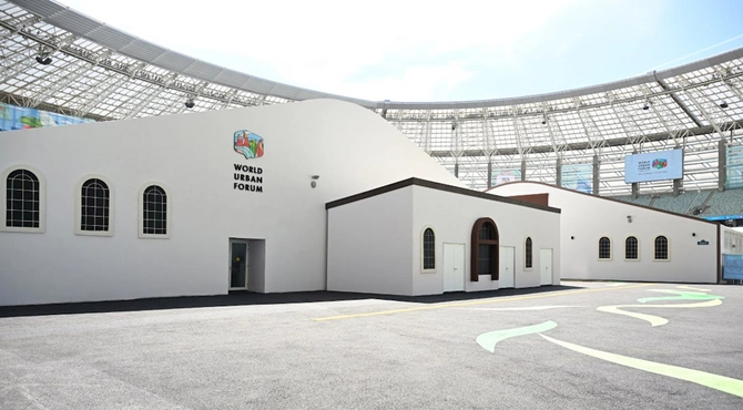 Prezident Olimpiya Stadionunun ərazisində WUF13 ilə bağlı görülən işlərlə tanış oldu — FOTOLAR Prezident Olimpiya Stadionunun ərazisində WUF13 ilə bağlı görülən işlərlə tanış oldu — FOTOLAR