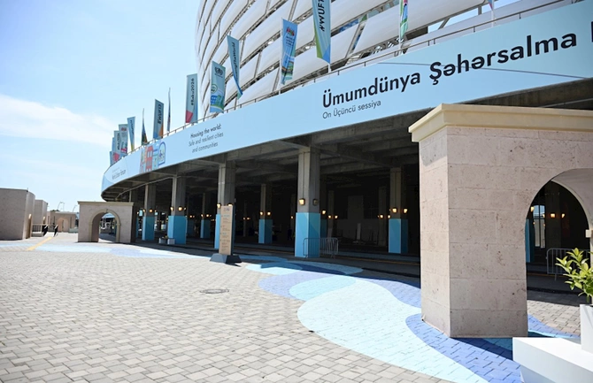 Prezident Olimpiya Stadionunun ərazisində WUF13 ilə bağlı görülən işlərlə tanış oldu — FOTOLAR Prezident Olimpiya Stadionunun ərazisində WUF13 ilə bağlı görülən işlərlə tanış oldu — FOTOLAR