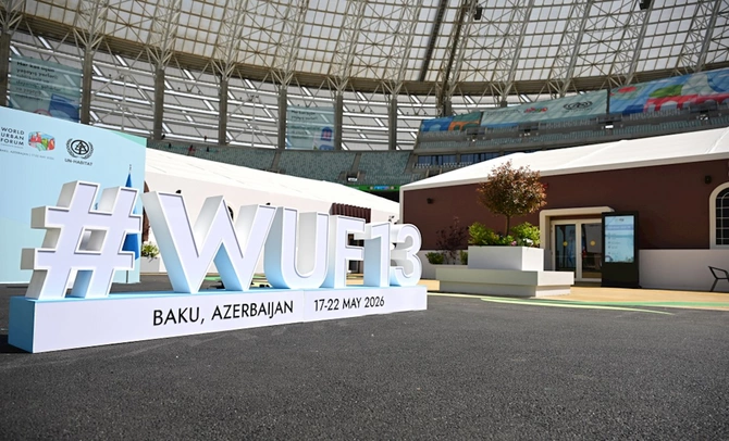 Prezident Olimpiya Stadionunun ərazisində WUF13 ilə bağlı görülən işlərlə tanış oldu — FOTOLAR Prezident Olimpiya Stadionunun ərazisində WUF13 ilə bağlı görülən işlərlə tanış oldu — FOTOLAR